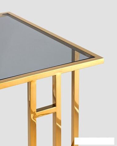 Консольный стол Stool Group Бостон 50x32 EET-061-TG-SK (стекло Smoke/сталь золото)