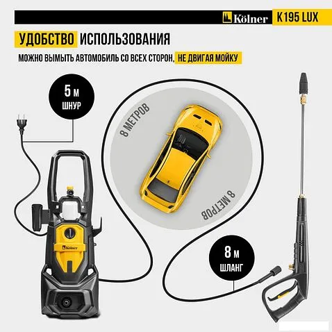 Мойка высокого давления Kolner K195 Lux