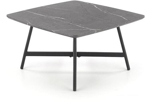 Журнальный столик Halmar Ferrara 75x41 (серый мрамор/черный)