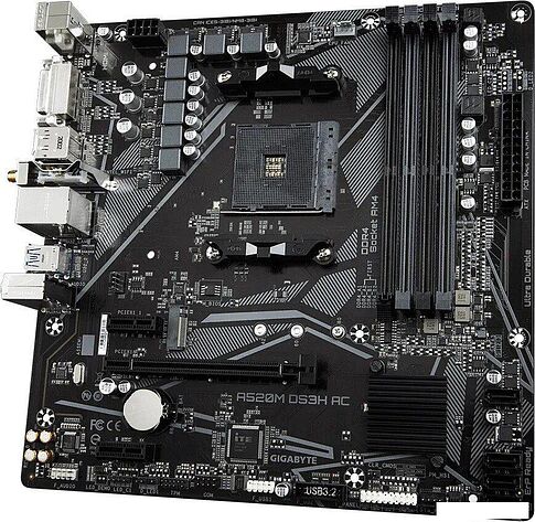 Материнская плата Gigabyte A520M DS3H AC (rev. 1.0)