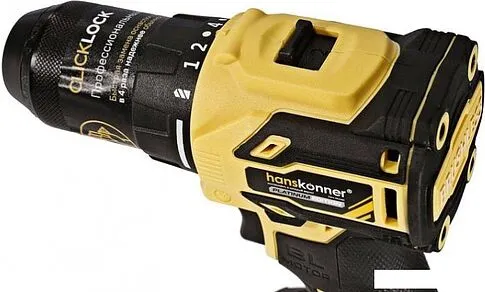Дрель-шуруповерт Hanskonner HCD2065BL (без АКБ, кейс)