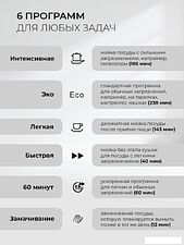 Отдельностоящая посудомоечная машина LEX DW4563N WH