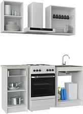 Готовая кухня НК-Мебель Ника 1 L 76144500 (графит/дуб вотан) Готовая кухня НК-Мебель Ника 1 L 76144500 (графит/дуб вотан)