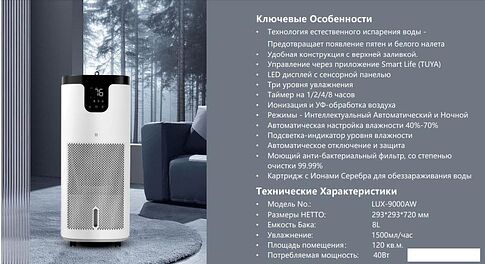 Мойка воздуха IClima LUX-9000AW