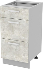Шкаф напольный Интерлиния Компо НШ40рш3 1м+2б (бетон лайт)