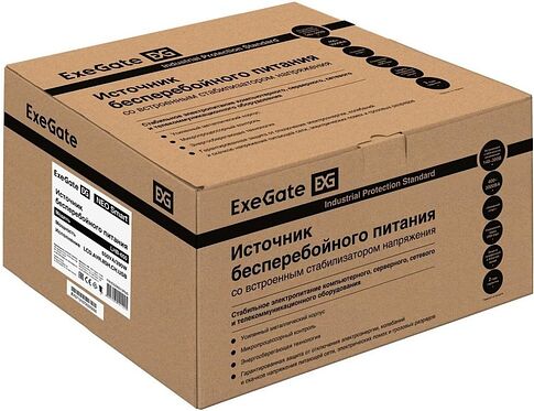 Источник бесперебойного питания ExeGate NEO Smart LHB-650.LCD.AVR.8SH.CH.RJ.USB EX295013RUS