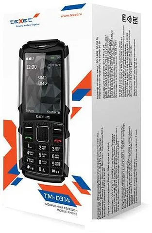 Мобильный телефон TeXet TM-D314 (черный)