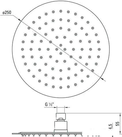 Верхний душ Deante Floks NAC 000K