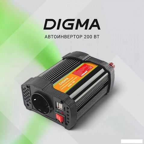 Автомобильный инвертор Digma AI200-12W