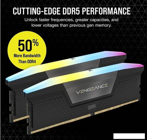 Оперативная память Corsair Vengeance RGB 2x16ГБ DDR5 7200 МГц CMH32GX5M2X7200C34