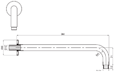 Держатель верхнего душа Deante Cascada NAC 041K
