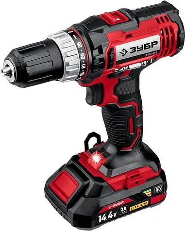Дрель-шуруповерт Зубр Мастер ДШЛ-145-21 (с 1-м АКБ, кейс)