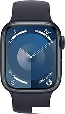 Умные часы Apple Watch Series 9 41 мм (алюминиевый корпус, полуночный/полуночный, спортивный силиконовый ремешок, размер 7) Умные часы Apple Watch Series 9 41 мм (алюминиевый корпус, полуночный/полуночный, спортивный силиконовый ремешок, размер 7)