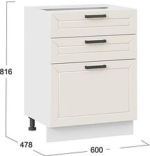 Шкаф напольный Трия Лорас 1Н6Я3 (белый/холст брюле) Шкаф напольный Трия Лорас 1Н6Я3 (белый/холст брюле)