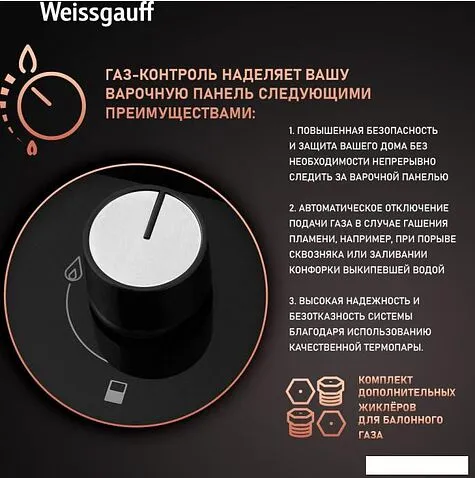Варочная панель Weissgauff HGG 320 BGV