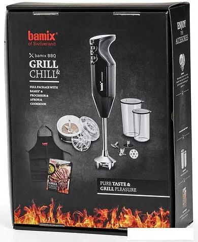 Погружной блендер Bamix DeLuxe M200 BBQ (черный)