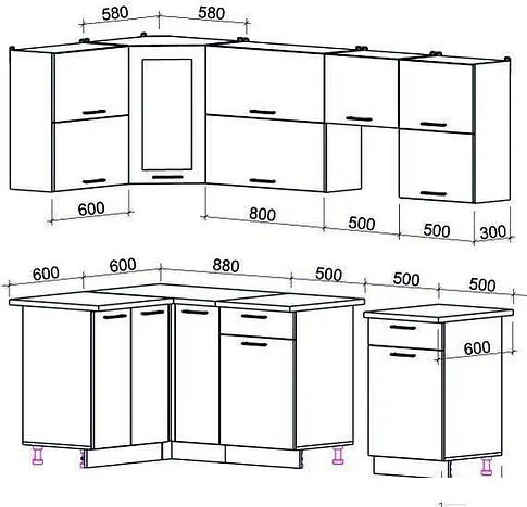 Угловая кухня Интерлиния Мила Gloss 50-12x24 (белый/асфальт глянец)