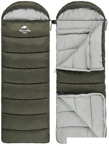 Спальный мешок Naturehike U350 NH20MSD07 (левая молния, хаки)