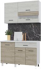 Готовая кухня Горизонт Trend 1200 (крафт белый/крафт серый)