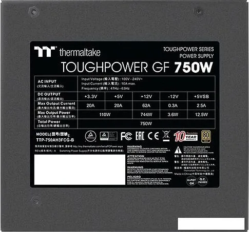 Блок питания Thermaltake Toughpower GF 750W PS-TPD-0750FNFAGE-2