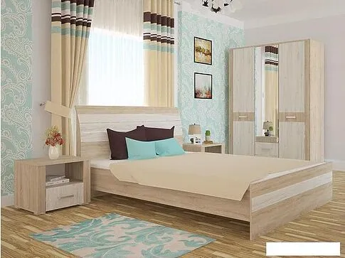 Комод Интерлиния Коламбия КЛ-10 (дуб сонома/дуб белый)