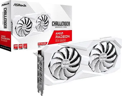 Видеокарта ASRock Radeon RX 6600 Challenger White 8GB RX6600 CLW 8G