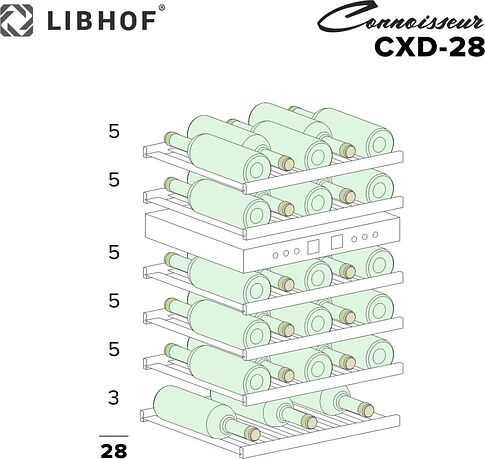 Винный шкаф Libhof Connoisseur CXD-28 (черный)