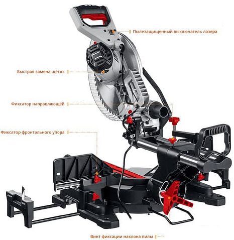 Торцовочная пила Зубр ЗПТ-305-1800 ПЛ