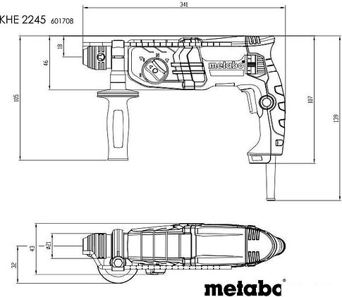 Перфоратор Metabo KHE 2245 601708500