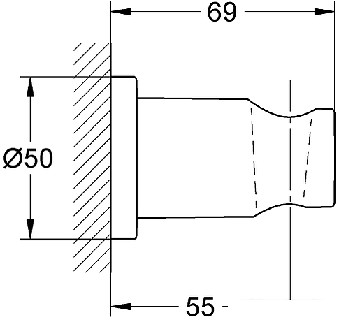 Держатель душевой лейки Grohe Rainshower 27074000