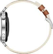 Умные часы Huawei Watch GT 6 41 мм (серебристый, с коричневым кожаным ремешком, международная версия)