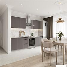 Готовая кухня Кортекс-мебель Корнелия Марика 2.0 (графит софт/мрамор итальянский)