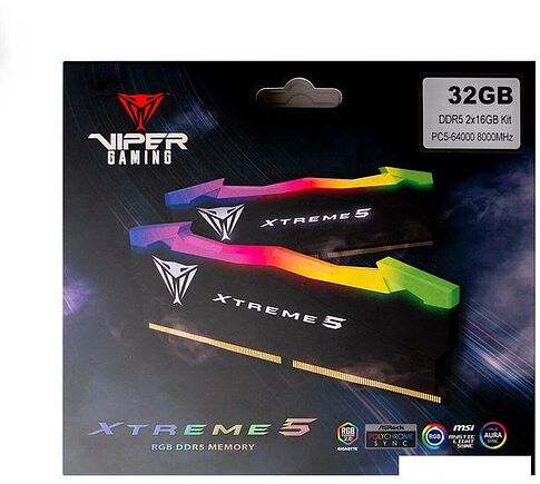 Оперативная память Patriot Xtreme 5 2x16ГБ DDR5 7600МГц PVXR532G76C36K