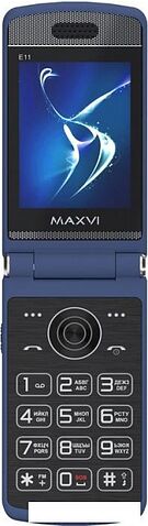 Кнопочный телефон Maxvi E11 (темно-синий)