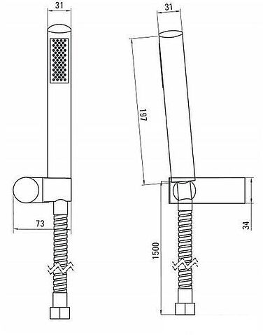 Душевой гарнитур  Deante Round NOR 041K