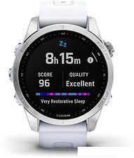 Умные часы Garmin Fenix 7S 42 мм (серебристый/белый)