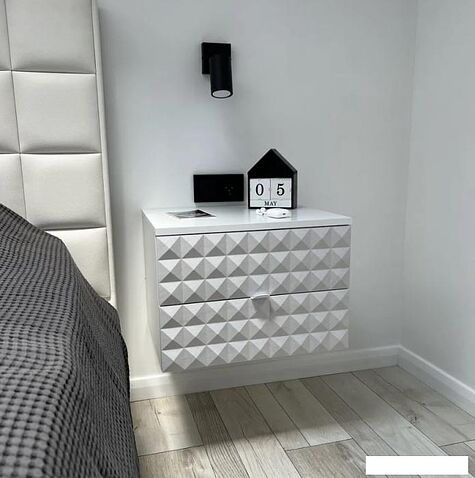 Тумба Shtabe Simple 7002 эко (травертин/белый)