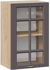 Шкаф навесной Трия Лина 1В45С (дуб крафт золотой/графит)