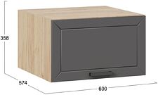 Шкаф навесной Трия Лорас 1В6ГП (дуб крафт золотой/холст вулкан)