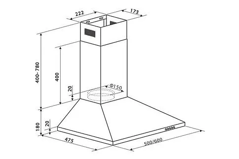 Кухонная вытяжка Oasis (Making Oasis Everywhere) KB-60I