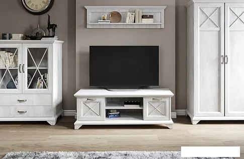 Тумба Империал Лорена 2д (бетон-паин белый)