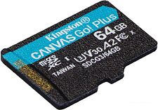 Карта памяти Kingston Canvas Go! Plus microSDXC 64GB (с адаптером) Карта памяти Kingston Canvas Go! Plus microSDXC 64GB (с адаптером)