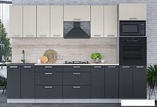 Готовая кухня Интерлиния Мила Лайт 3.0 ВТ (персидский жемчуг/антрацит)