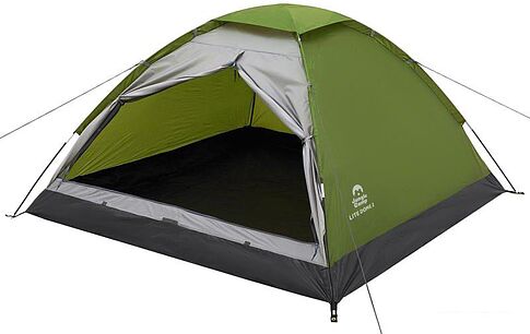 Треккинговая палатка Jungle Camp Lite Dome 3 (зеленый/серый)