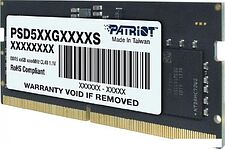 Оперативная память Patriot Signature Line 16ГБ DDR5 SODIMM 5200 МГц PSD516G520081S Оперативная память Patriot Signature Line 16ГБ DDR5 SODIMM 5200 МГц PSD516G520081S