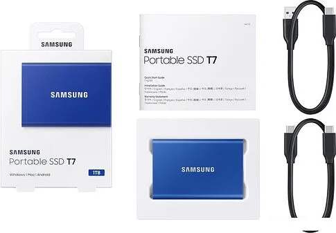 Внешний накопитель Samsung T7 2TB (синий)