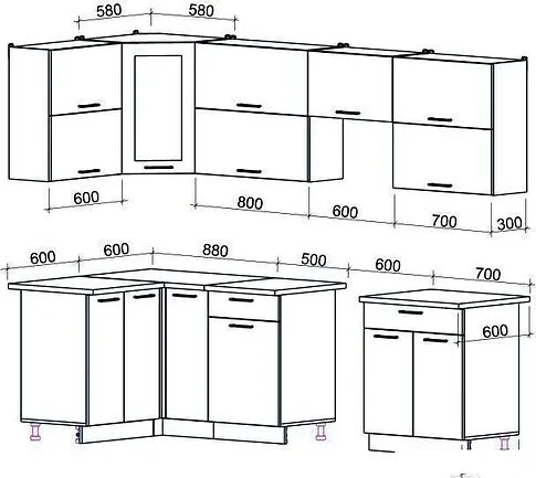 Угловая кухня Интерлиния Мила Gloss 60-12x27 (красный/черный глянец)