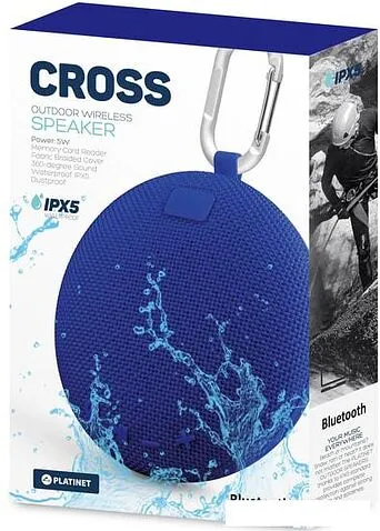 Беспроводная колонка Platinet Cross (синий)