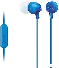 Наушники с микрофоном Sony MDR-EX15AP (голубой)