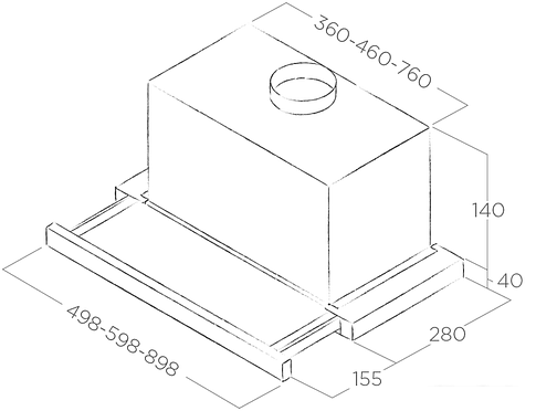 Кухонная вытяжка Elica Elite 14 Lux BL/A/50 PRF0081870B